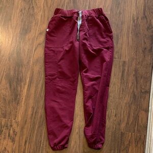 Figs Maroon Jogger Pants